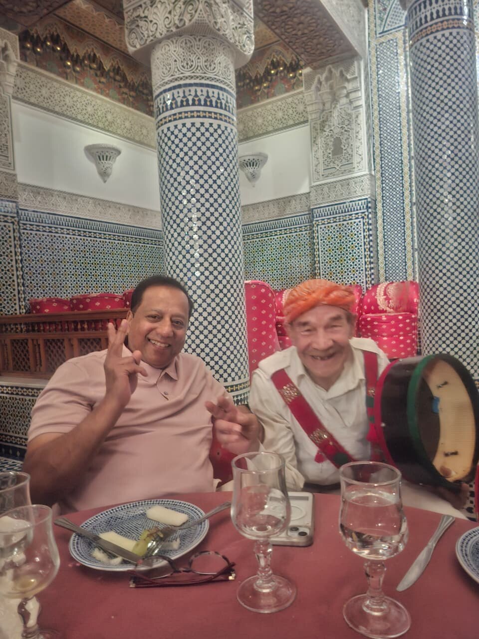 Live Moroccan music during a special dinner