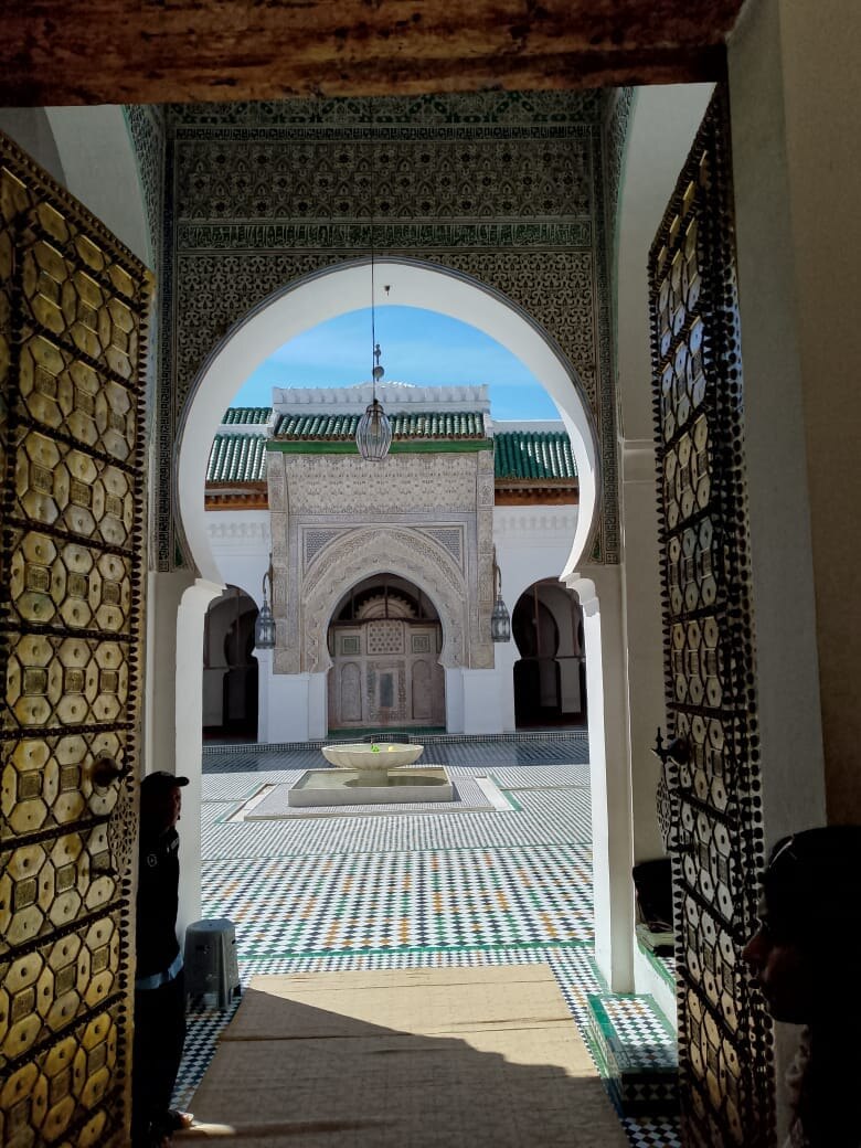 Historic courtyard architecture in Fes