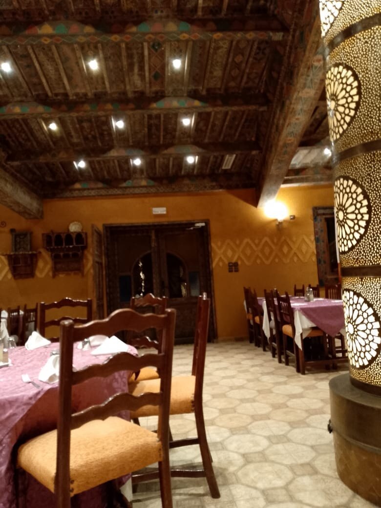 An intimate traditional Moroccan restaurant